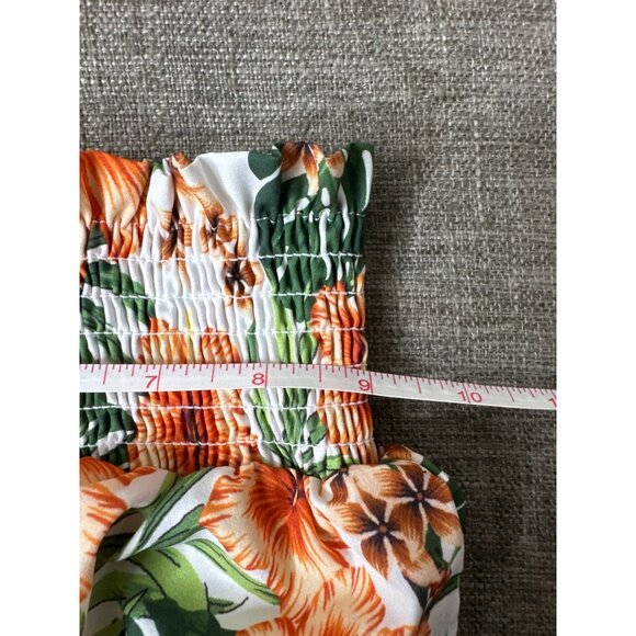 Girls 2-Piece Green Off-Shoulder Top & Floral Shorts Set Size 11-12Y Summer - Picture 9 of 10